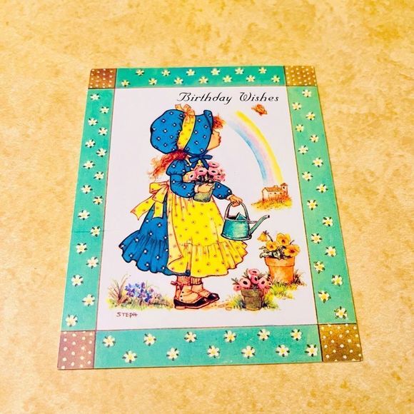 Vintage Birthday Wishes Card Girl Religious 2000 - Picture 1 of 4